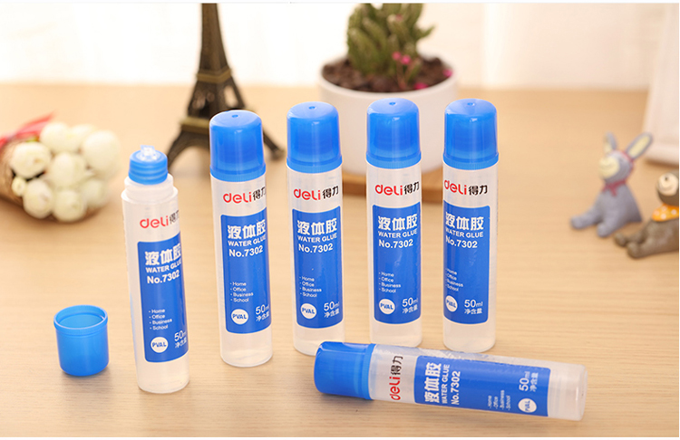 得力（Deli）7302 透明液体胶水 50毫升 单支装