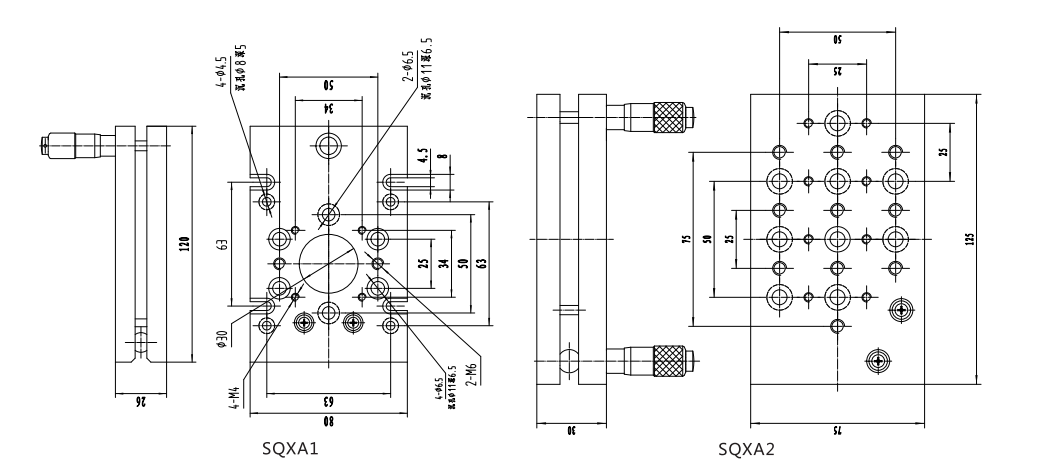 SQXA精密手动倾斜台 SQXA精密手动倾斜台