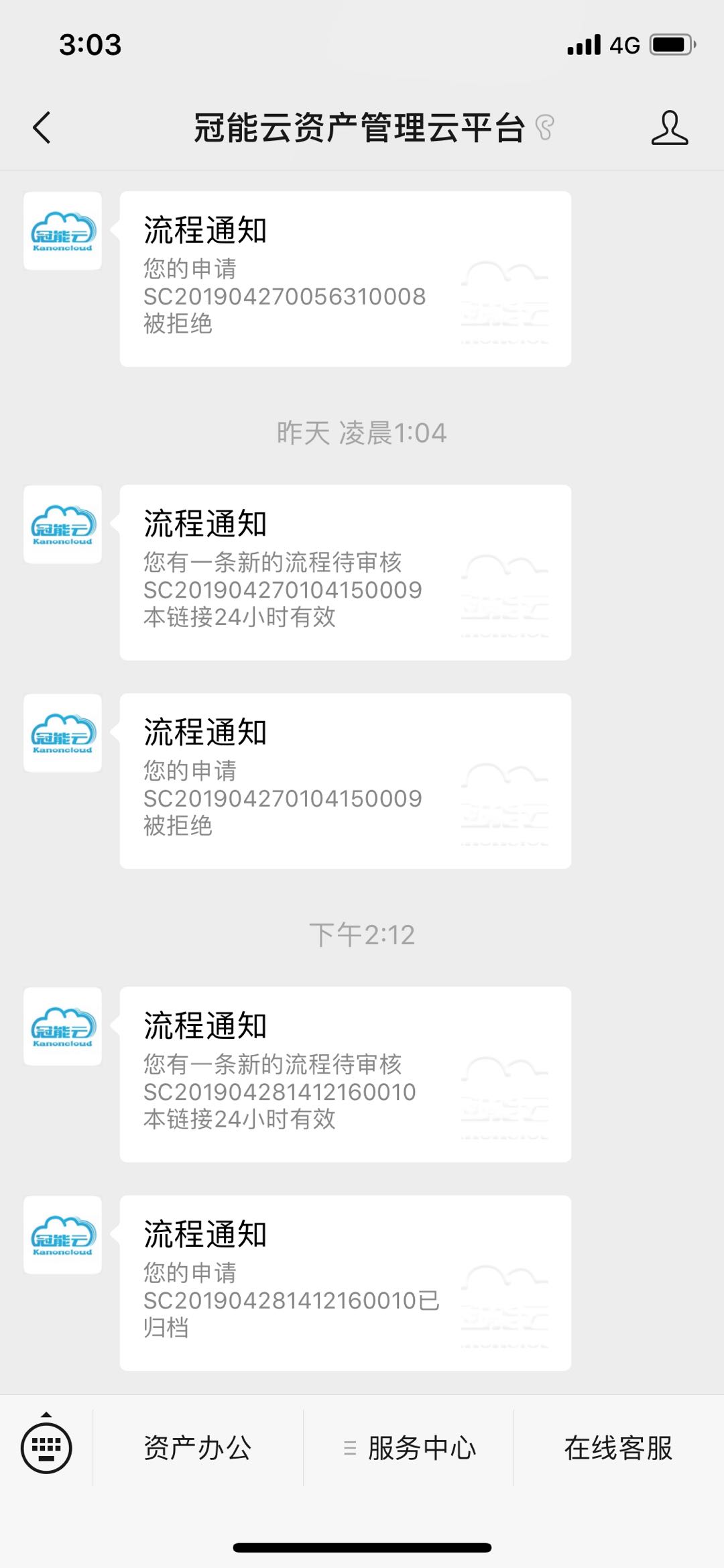 冠能云资产管理平台V2.7-系统更新信息2019-04-28 