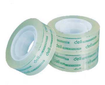 得力(Deli) 30015 超透明文具胶带(12mm*30Y)*12卷/筒