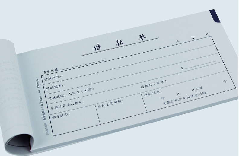 西玛（SIMAA）SS030205B1 借款单 财务手写单据210*120mm 50页/本 10本装