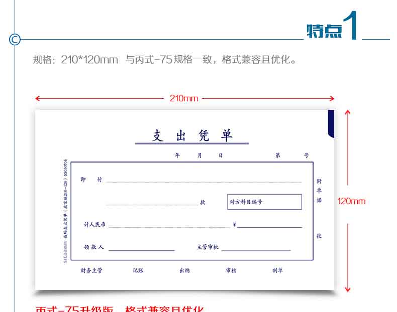 西玛（SIMAA）SS030705B1 费用报销 支出凭单 10本/包 21*12cm 支出单