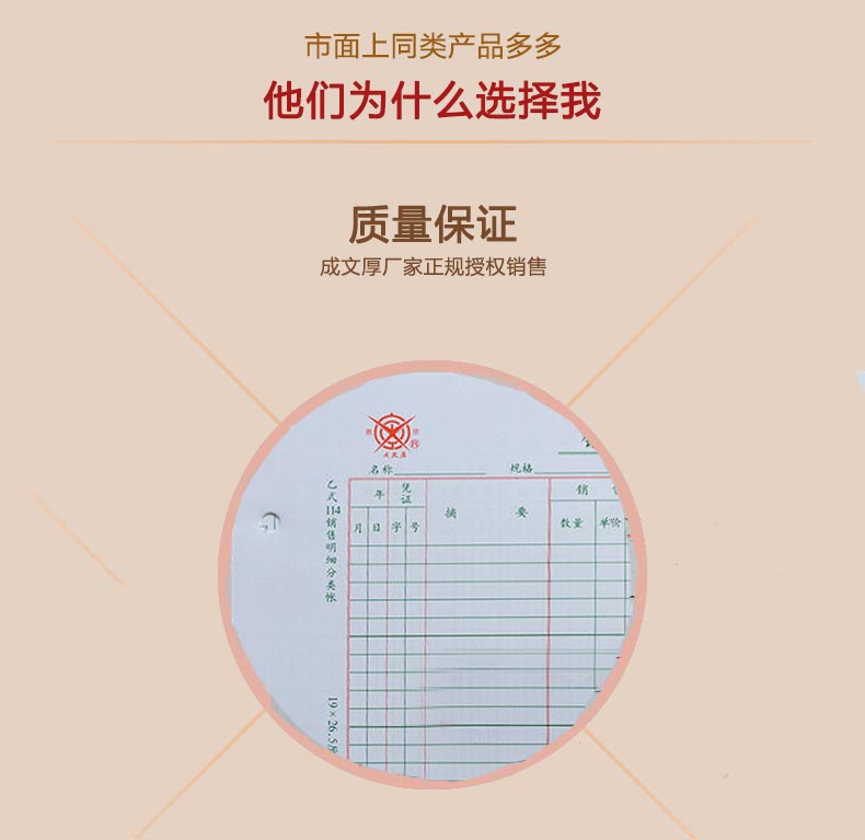 成文厚 乙式114 销售明细分类帐 16K 100张/本