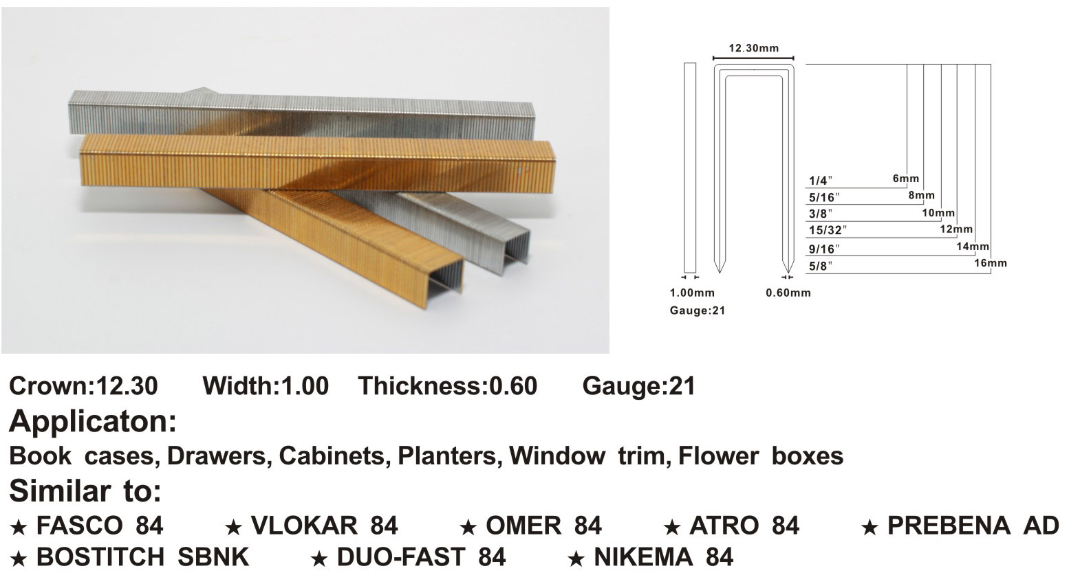 Fine Wire Staples 84/16