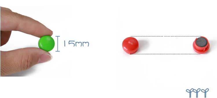 得力(deli) 白板球面磁釘（直徑15mm）12支/卡白板配件7823