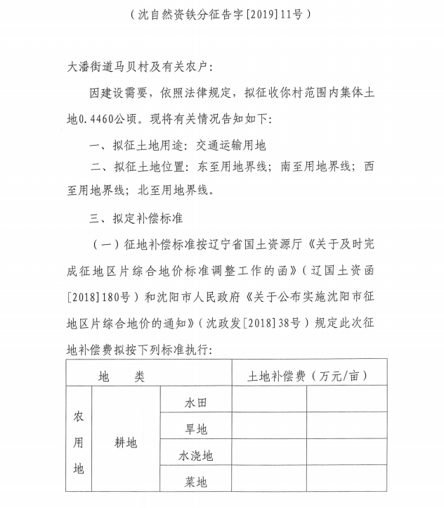 沈阳市2018年度第94批次实施方案