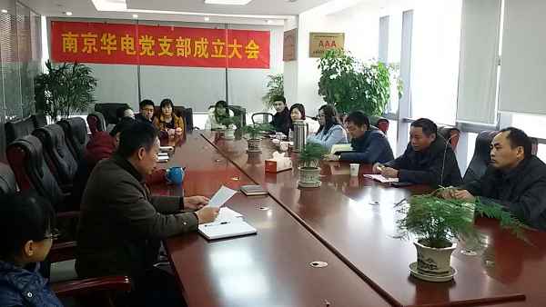 中共南京华电节能环保设备有限公司支部委员会成立
