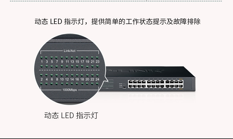 TP-LINK TL-SG1024T机架式24口千兆交换机