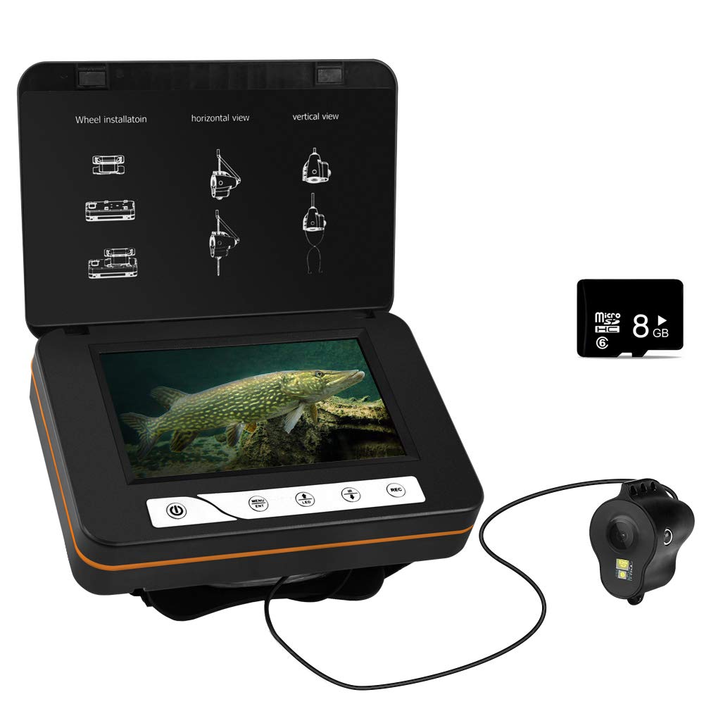 EYOYO 15m 7 LCD Underwater Fishing Camera Video DVR Fish Finder Tools  12PCS LED