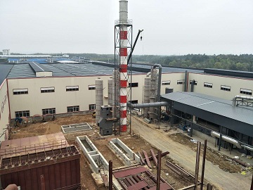 The rock wool production line with an annual output of 60,000 tons is put into operation