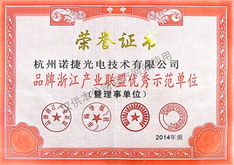 品牌浙江产业联盟优秀示范单位