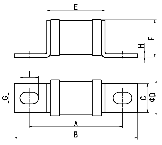 RS17Y (BS88) bolted circular tube fast acting fuse 