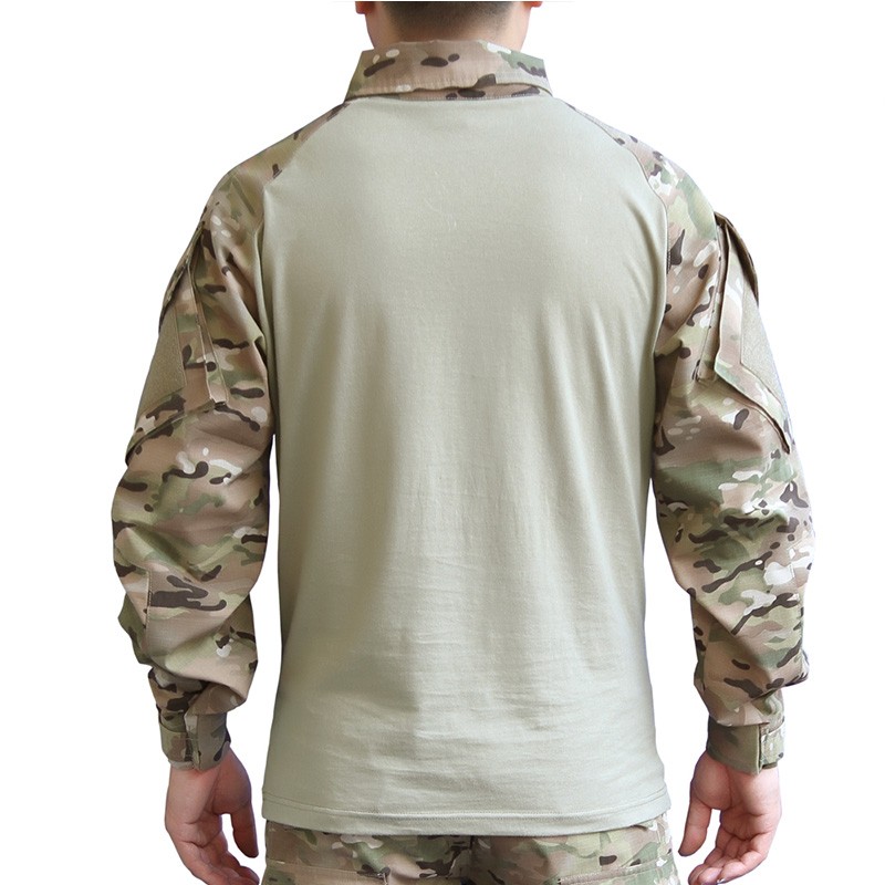 Spring and Autumn Specials Camouflage Tactical Set Men's Training Service Tactical Long Sleeve T-shirt Tops