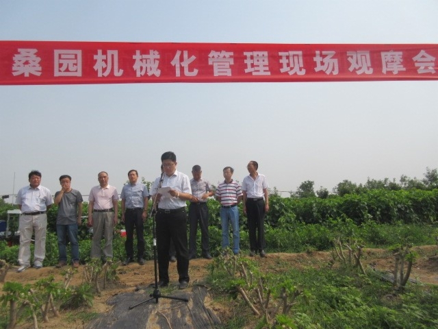 省蚕桑创新团队在泰安召开桑园机械化管理现场观摩会 省蚕桑创新团队在泰安召开桑园机械化管理现场观摩会