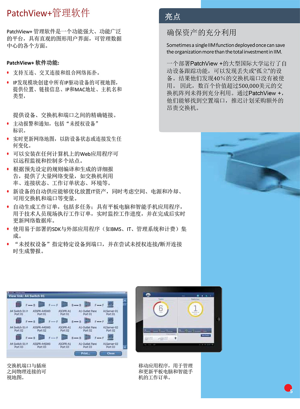 PatchView+™ 新一代   智能基础设施管理解决方案  