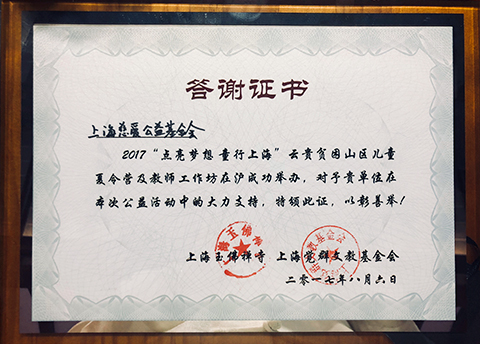 2017年“点亮梦想 童行上海”