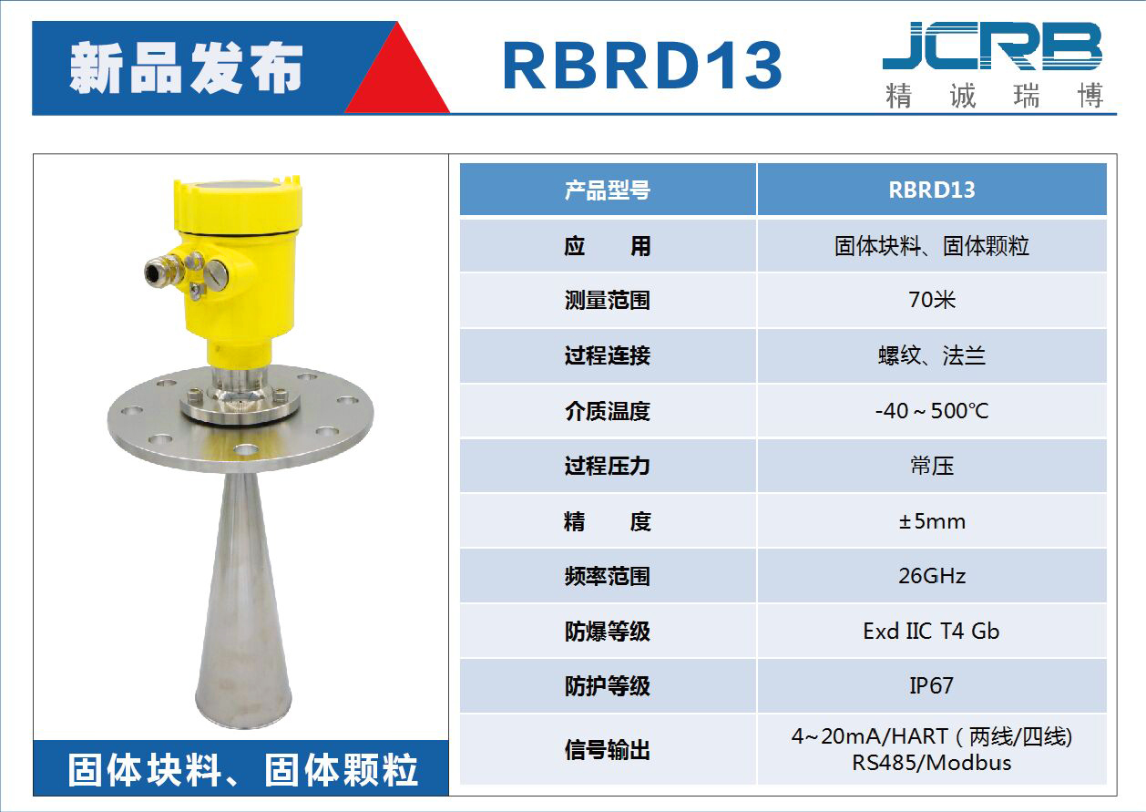 RBRD13高频雷达物位计