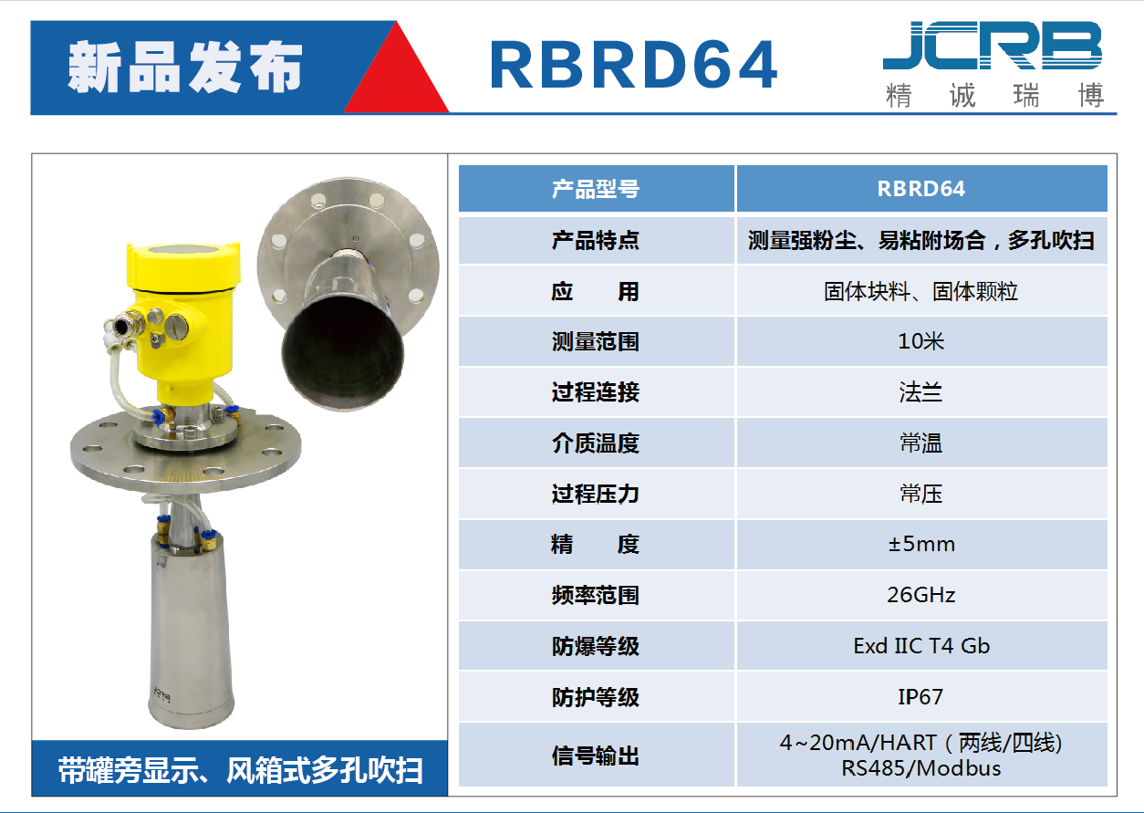 RBRD64     帶罐旁顯示、風箱式多孔吹掃