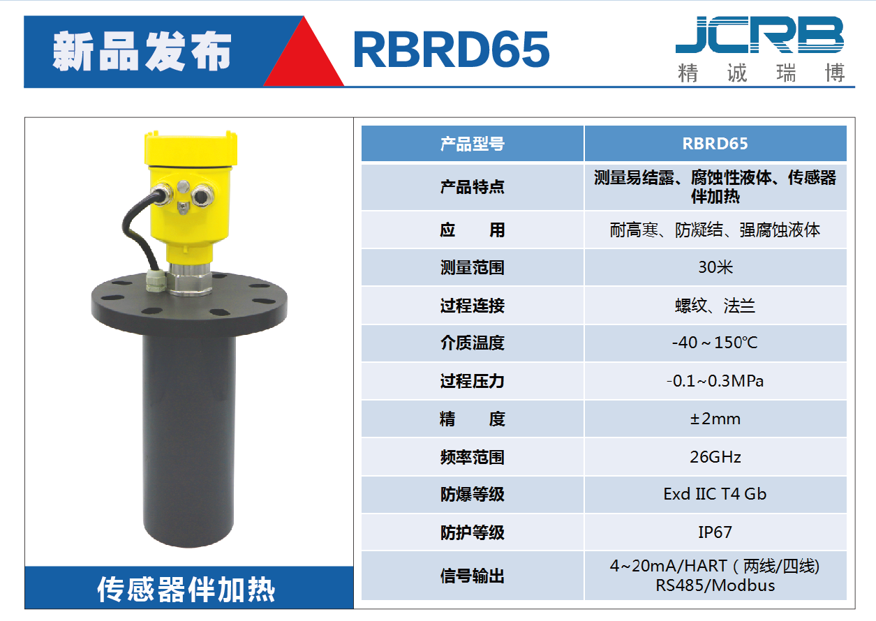 RBRD65      传感器伴加热