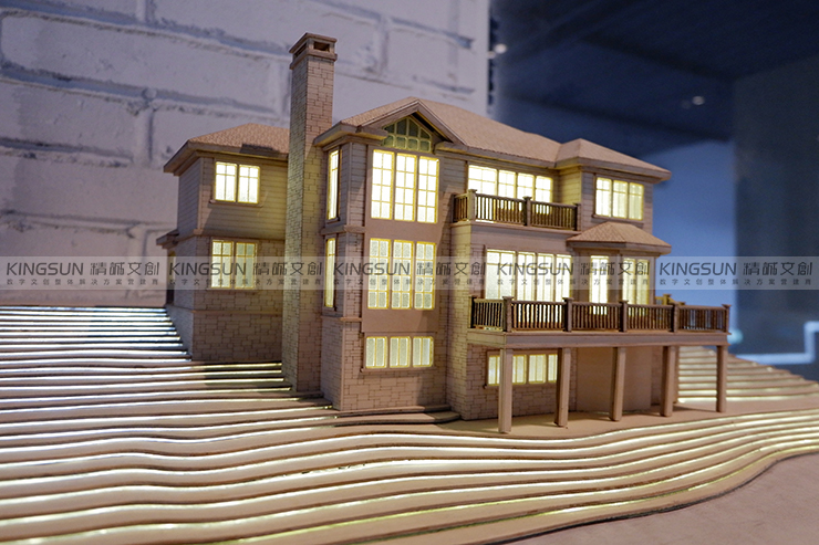 木质工艺别墅模型