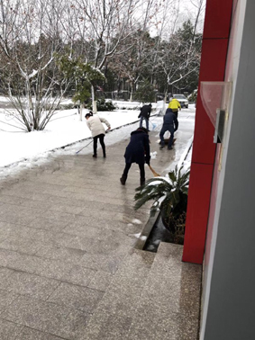 天寒雪飘，情暖南消 ——中国南消扫雪报道