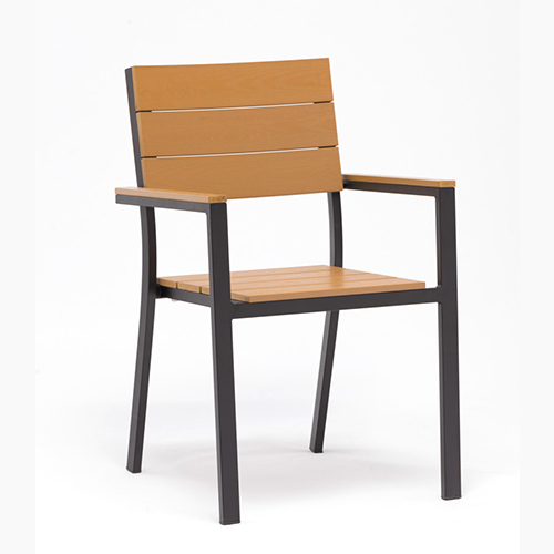 Aluminum plastic wood chair / Алюминиевый пластиковый деревянный стул