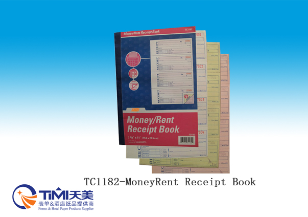 TC1182-Money/Rent Receipt Book
