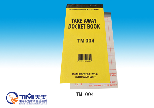 TM004-Take away docket book