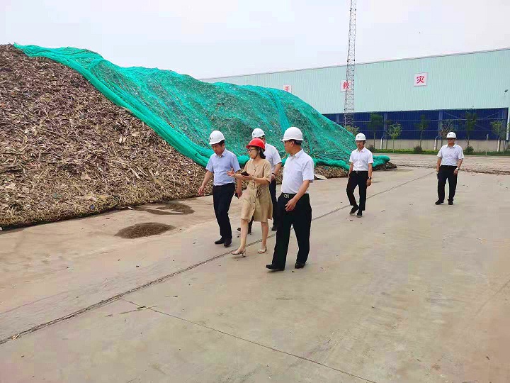 枣庄银行行长张德安一行到梁山前能生物电力有限公司进行考察