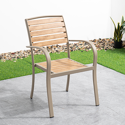 Aluminum plastic wood chair / Алюминиевый пластиковый деревянный стул