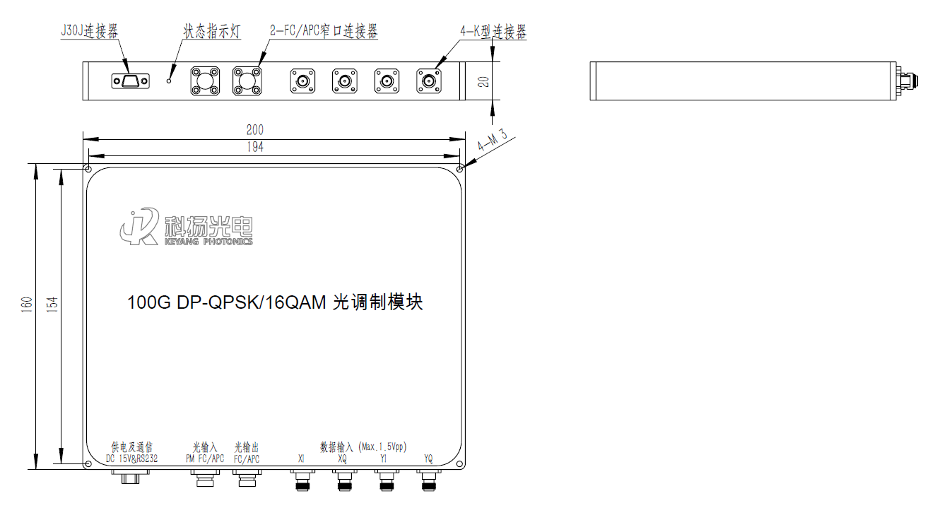 1550nm 100Gbps光调制模块