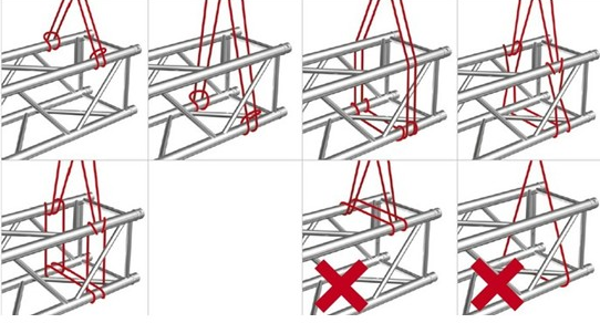 Installation instructions for aluminum stage truss light hanger for theater gymnasium