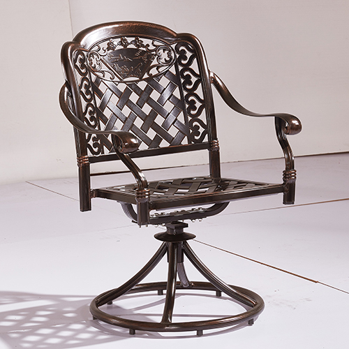 Cast aluminum swivel chair / Литое алюминиевое поворотное кресло