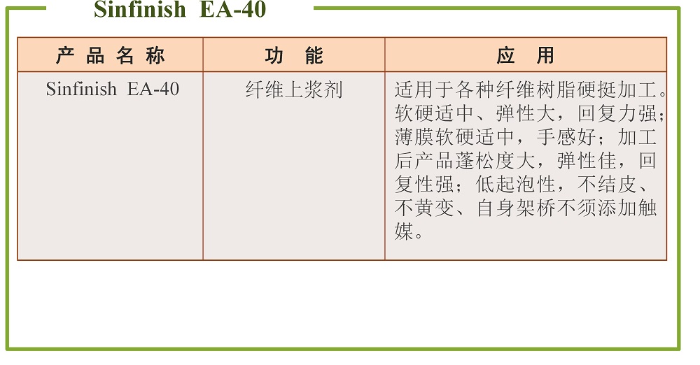 纤维增厚、增重、硬挺剂