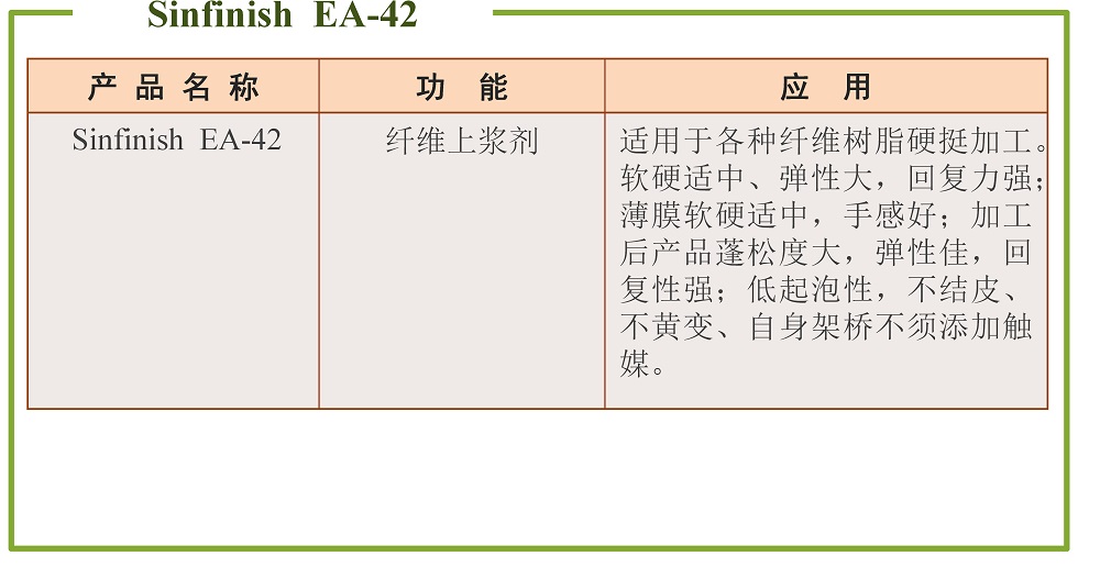 纤维增厚、增重、硬挺剂
