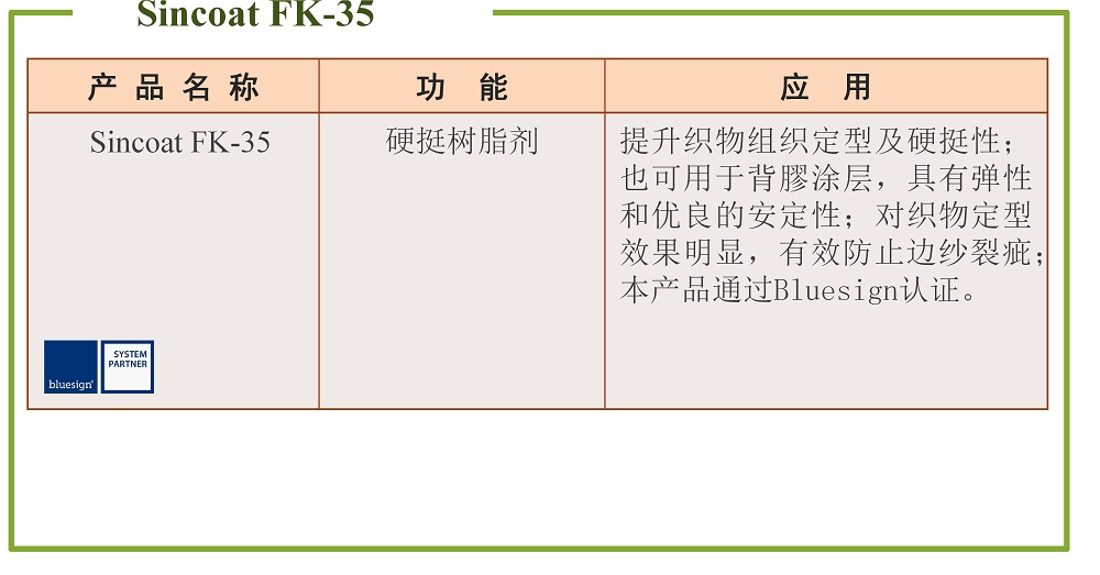 纤维增厚、增重、硬挺剂