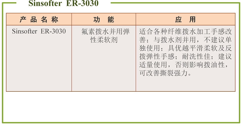 氟素拨水并用弹性柔软剂