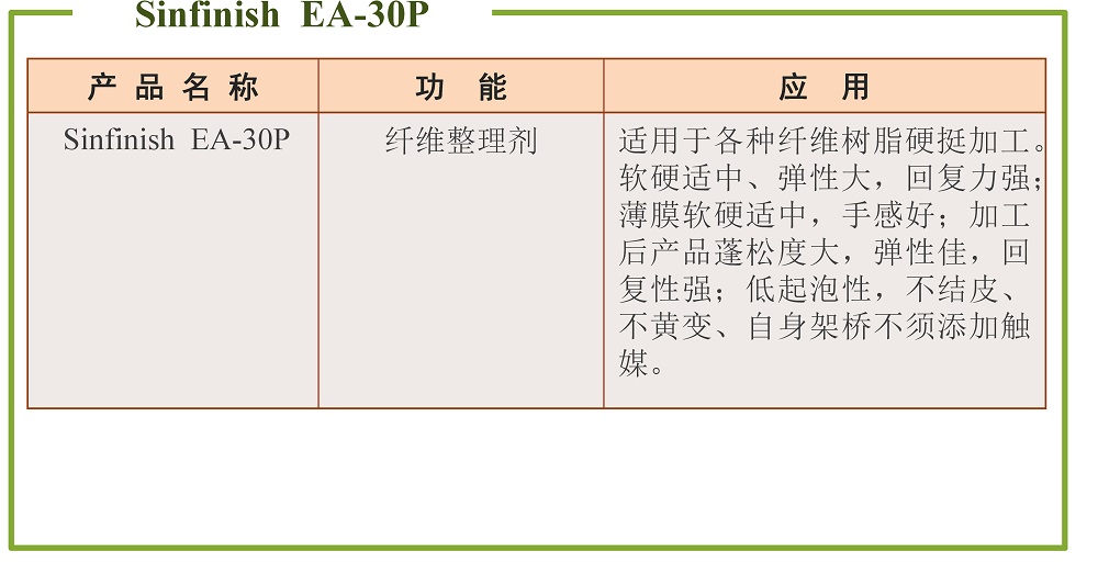 纤维增厚、增重、硬挺剂