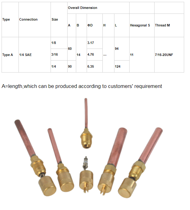 Access Valve 1/4 Refrigeration Service Valve