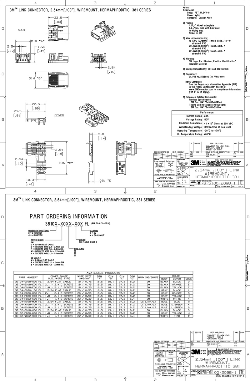 3M™连接器381系列