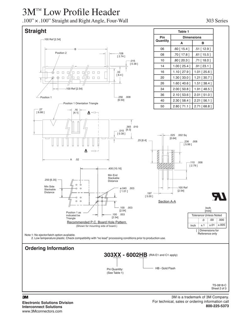 3M™薄型接头303系列