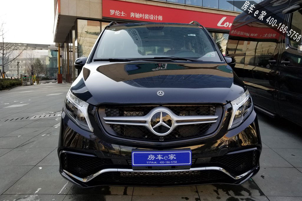 奔驰|进口v250奔驰商务房车紫色内饰
