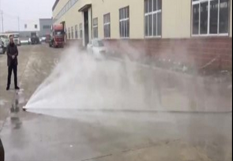 高压水射流实验，265流量，20方水车
