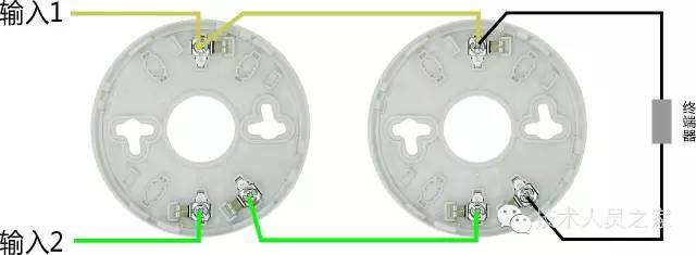 赋安火灾报警产品接线图 