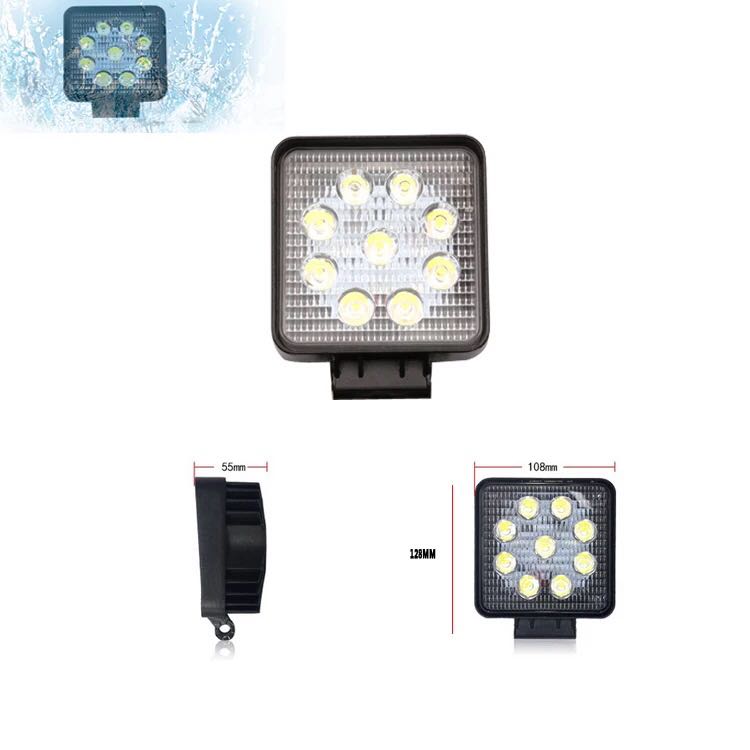 Farol De Milha Led  Quadrado 9LQ27W