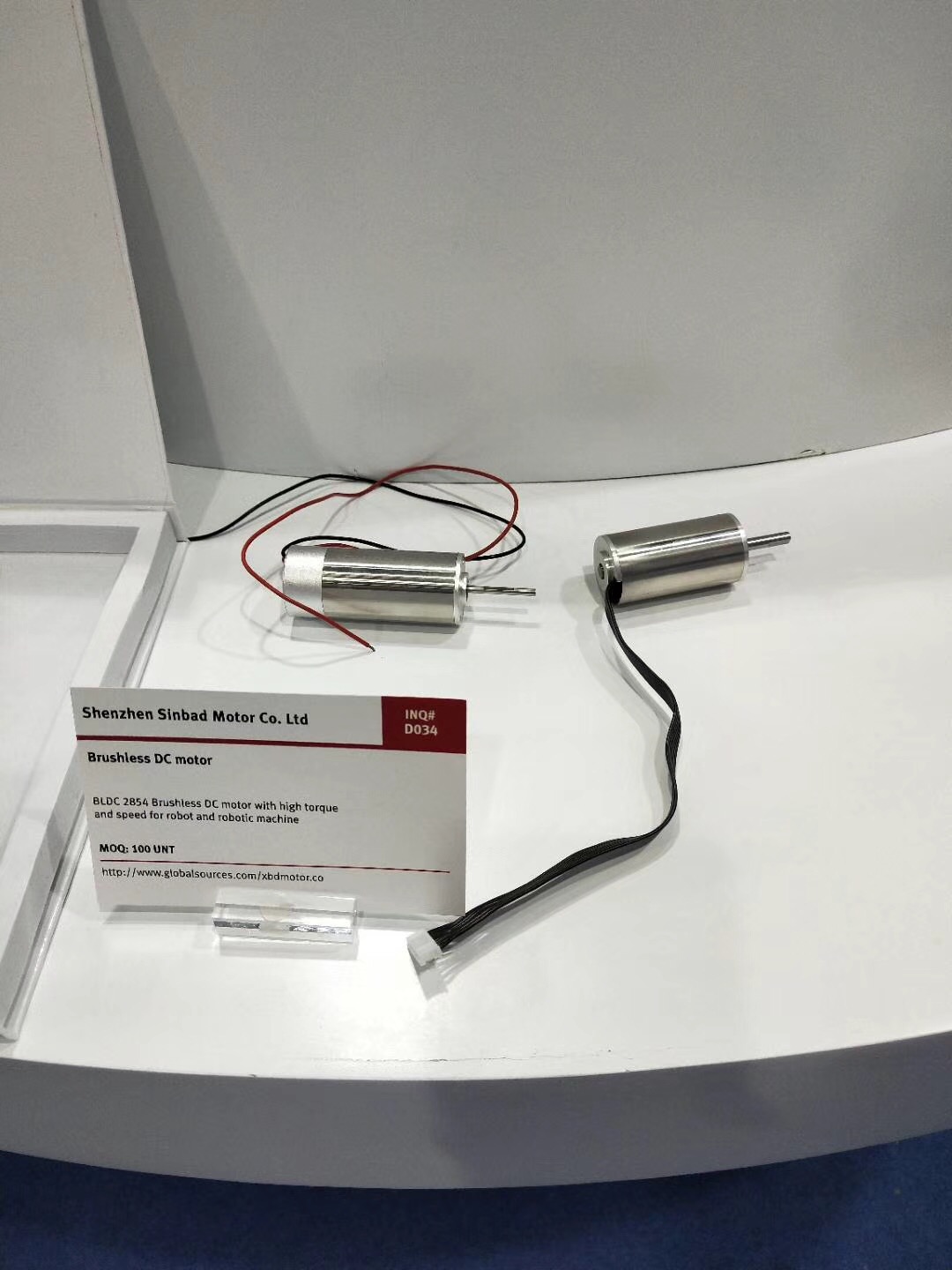 鑫宝达无芯直流电机和无刷直流电机在香港亚洲国际博览中心展出！