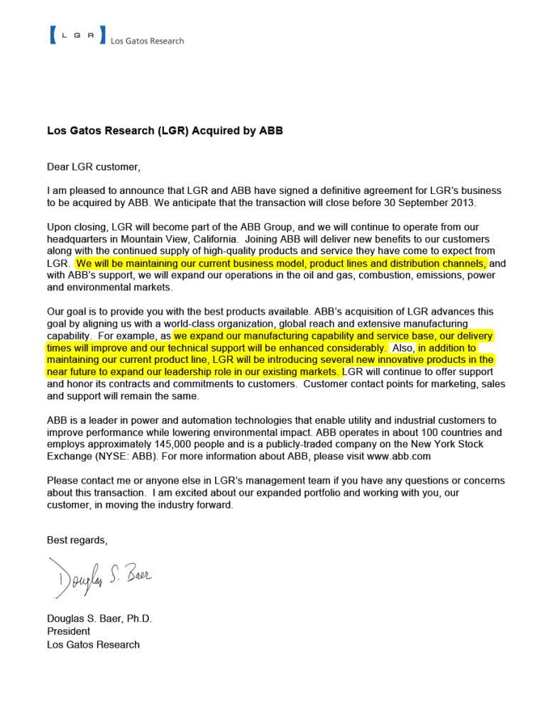 重大喜讯——LGR加入ABB集团