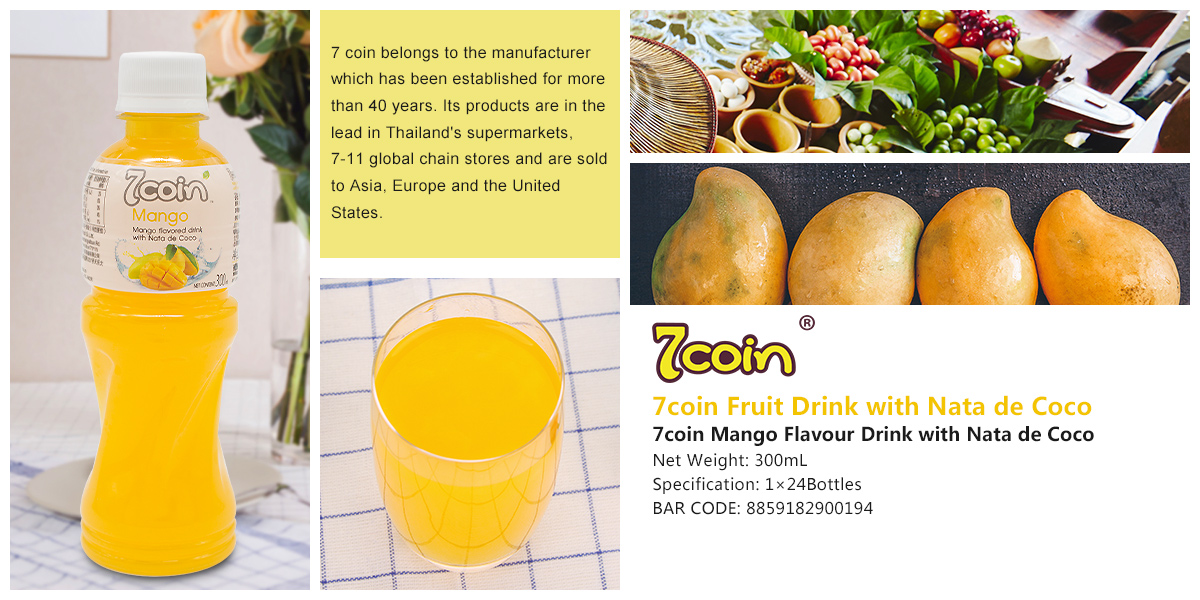 7coin Mango Flavored Drink with Nata de Coco