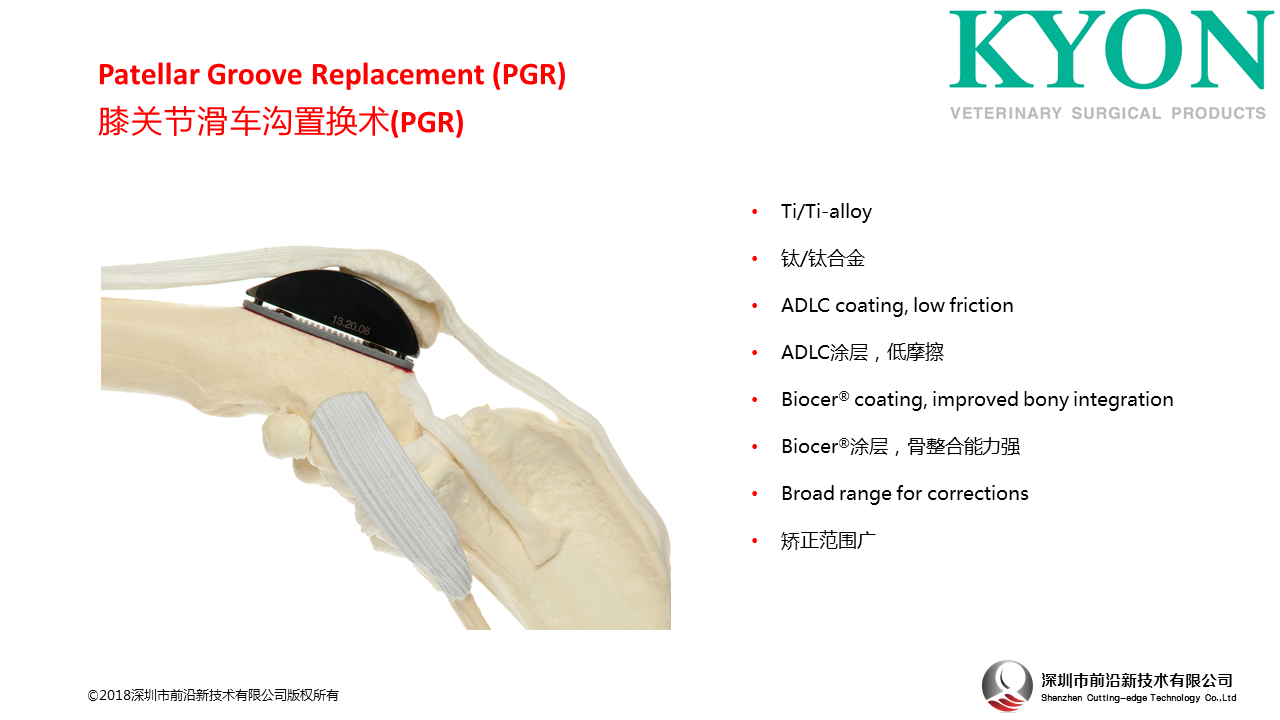 瑞士Kyon Patellar Groove Replacement (PGR)膝关节滑车沟置换术