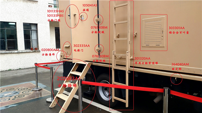 hi, 今天給大家展示的是 軍用方艙中的通信方艙車型配件.